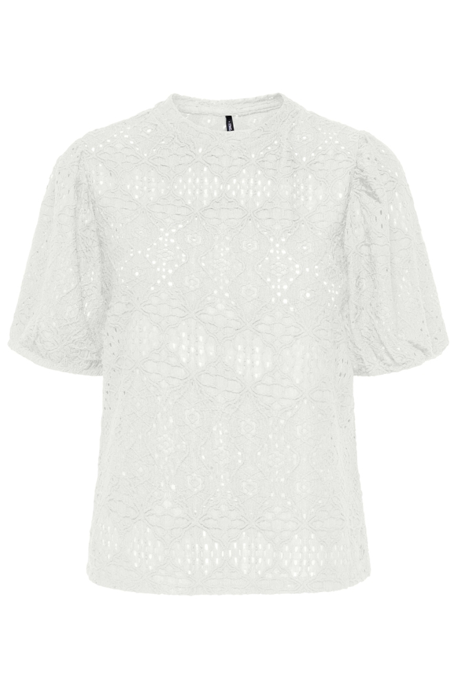 ONLLUZ S/S PUFF SLEEVE TOP JRS 15350468 CLOUD DANCER